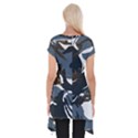 Blue Winter Camouflage, Military Camouflage Short Sleeve Side Drop Tunic View2
