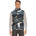 Blue Winter Camouflage, Military Camouflage Men s High Neck Button Up Puffer Vest View1