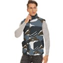 Blue Winter Camouflage, Military Camouflage Men s High Neck Button Up Puffer Vest View2