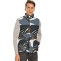 Blue Winter Camouflage, Military Camouflage Men s High Neck Button Up Puffer Vest View3