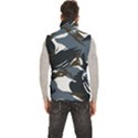 Blue Winter Camouflage, Military Camouflage Men s High Neck Button Up Puffer Vest View4