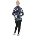 Blue Winter Camouflage, Military Camouflage Women s Hooded Pullover View2