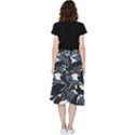 Blue Winter Camouflage, Military Camouflage Frill Hi Low Chiffon Skirt View2