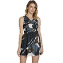 Blue Winter Camouflage, Military Camouflage Sleeveless High Waist Mini Dress View1
