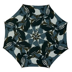 Blue Winter Camouflage, Military Camouflage Automatic Folding Umbrella With Case (medium)