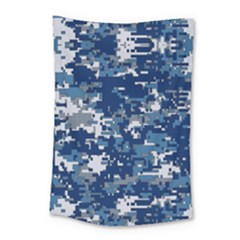 Blue, Camouflage, Cool, Navy, New, Pattern Small Tapestry