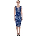 Blue, Camouflage, Cool, Navy, New, Pattern Sleeveless Pencil Dress View1