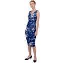 Blue, Camouflage, Cool, Navy, New, Pattern Sleeveless Pencil Dress View2