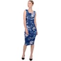 Blue, Camouflage, Cool, Navy, New, Pattern Sleeveless Pencil Dress View3
