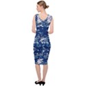 Blue, Camouflage, Cool, Navy, New, Pattern Sleeveless Pencil Dress View4