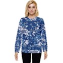 Blue, Camouflage, Cool, Navy, New, Pattern Hidden Pocket Sweatshirt View1