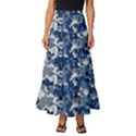 Blue, Camouflage, Cool, Navy, New, Pattern Tiered Ruffle Maxi Skirt View1