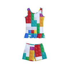 Colorful Bricks, Bricks, Colorful Kids  Boyleg Swimsuit