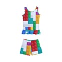 Colorful Bricks, Bricks, Colorful Kids  Boyleg Swimsuit View1