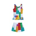 Colorful Bricks, Bricks, Colorful Kids  Boyleg Swimsuit View2