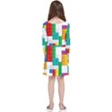 Colorful Bricks, Bricks, Colorful Kids  Quarter Sleeve Skater Dress View2