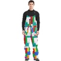 Colorful Bricks, Bricks, Colorful Men s Front Zip Ski And Snowboard Bib Pants View1