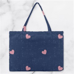 Corazones, Blue, Pattern Zipper Medium Tote Bag