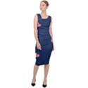 Corazones, Blue, Pattern Sleeveless Pencil Dress View3