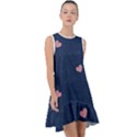 Corazones, Blue, Pattern Frill Swing Dress View1