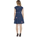 Corazones, Blue, Pattern Cap Sleeve High Waist Dress View4