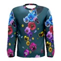 Falling Flowers, Art, Coffee Cup Men s Long Sleeve T-Shirt View1