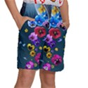 Falling Flowers, Art, Coffee Cup Kids  Basketball Shorts View3