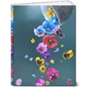 Falling Flowers, Art, Coffee Cup 7  x 9  Hardcover Notebook View1