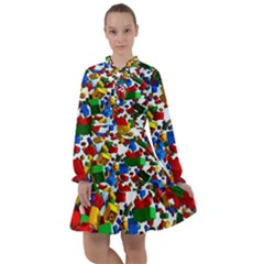 Falling Lego Bricks, Desenho, Fall, Games All Frills Dress