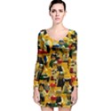 Lego People, Games Long Sleeve Velvet Bodycon Dress View1