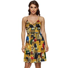 Lego People, Games V-neck Pocket Summer Dress 