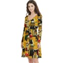 Lego People, Games Long Sleeve V-neck skater dress with Pockets View2