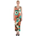 Retro Colorful Background, Retro Abstraction Fitted Maxi Dress View1