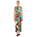 Retro Colorful Background, Retro Abstraction Fitted Maxi Dress View2