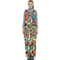 Retro Colorful Background, Retro Abstraction Women s Side Zip Front Pouch Ski And Snowboard Bib Pants	 View1