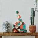 Retro Colorful Background, Retro Abstraction Japanese Wrist Knot Bag View4