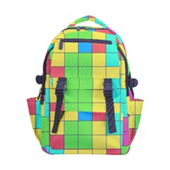 Tetris , Games, Rainbow Carry-on Double Buckle Travel Backpack