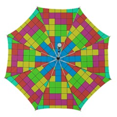 Tetris , Games, Rainbow Automatic Folding Umbrella With Case (medium)