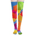Umbrella, Colorful, Positive, Sky, Rainbow Thigh High Stockings View1