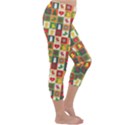 Template Christmas Pattern Capri Winter Leggings  View3