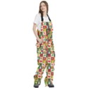 Template Christmas Pattern Women s Front Zip Ski And Snowboard Bib Pants View3
