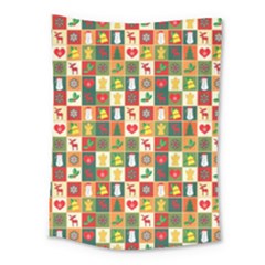 Template Christmas Pattern Medium Tapestry