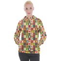 Template Christmas Pattern Women s Hooded Pullover View1