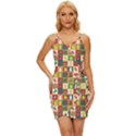 Template Christmas Pattern Wrap Tie Front Dress View1