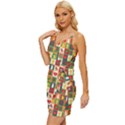Template Christmas Pattern Wrap Tie Front Dress View2