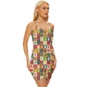 Template Christmas Pattern Wrap Tie Front Dress View3