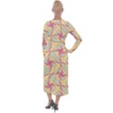 Abstract Pattern Design Scrapbooking Velvet Maxi Wrap Dress View2