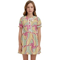 Abstract Pattern Design Scrapbooking Kids  Sweet Collar Dress