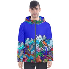 Boardfetish Doodle Men s Hooded Puffer Jacket