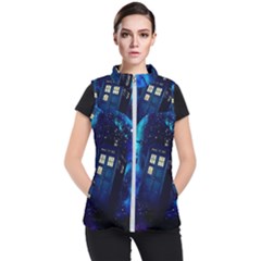 Tardis Doctor Who Space Galaxy Women s Puffer Vest